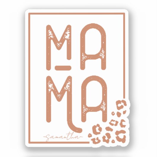 Rustic Boho Mama Sticker (Voorkant)