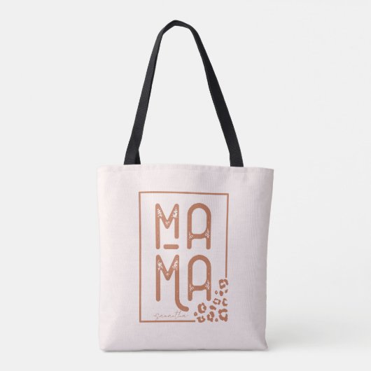Rustic Boho Mama Tote Bag (Achterkant)