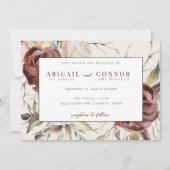 Rustic Boho Marsala Cream Floral Kaart (Voorkant)