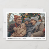 Rustic Boho Merriest Christmas Family Fun Foto Feestdagenkaart (Voorkant)