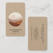 Rustic Boho Minimalist Kraft Visitekaartje (Voorkant / Achterkant)