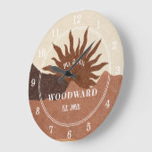 Rustic Boho Monogrammed Wedding Pas getrouwd Grote Klok (Hoek)