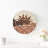 Rustic Boho Monogrammed Wedding Pas getrouwd Grote Klok (Huis)