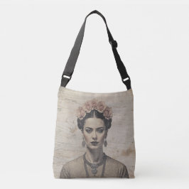 Rustic Boho Muse - Frida Kahlo Schoudertas Crossbody Tas