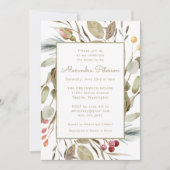 Rustic Boho Natuur Foliage laat Vrijgezellenfeest Kaart (Voorkant)