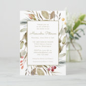 Rustic Boho Natuur Foliage laat Vrijgezellenfeest Kaart (Staand voorkant)