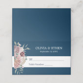 Rustic Boho navy blue card Plaatskaartje (Buitenkant ongevouwen)