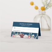 Rustic Boho navy blue card Plaatskaartje (Voorkant)