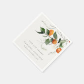 Rustic Boho Oranje Blossom Botanical Wedding Servet (Hoek)