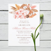 Rustic Boho Pampas Blush Floral Gradual Party Kaart