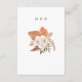 Rustic Boho Pampas Grass Floral Woede Informatiekaartje (Achterkant)