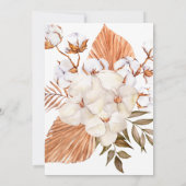 Rustic Boho pampas Grass Floral Woede Kaart (Achterkant)