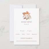 Rustic Boho Pampas Grass Floral Woede RSVP Kaartje (Voorkant)
