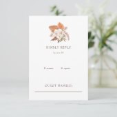 Rustic Boho Pampas Grass Floral Woede RSVP Kaartje (Staand voorkant)