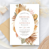 Rustic Boho Pampas Grass Gedroogd Palm Vrijgezelle Kaart