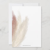 Rustic Boho Pampas Grass Orchid Engagement Party Kaart (Achterkant)