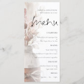 Rustic Boho Pampas Grass Overlay Wedding Menu (Voorkant)