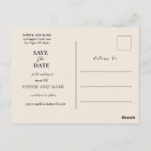 Rustic Boho Pampas Grass Save The Date Photo Briefkaart (Achterkant)