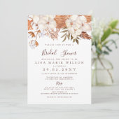 Rustic Boho Pampas Grass Vrijgezellenfeest Kaart (Staand voorkant)