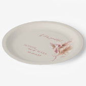 Rustic Boho Pampas Grass Wedding  Papieren Bordje (Gekanteld)