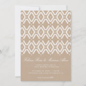 Rustic Boho Pattern faux kraft, white Kaart (Voorkant)