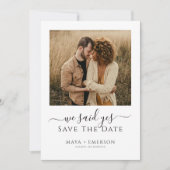Rustic Boho Photo Wedding  Save The Date (Voorkant)