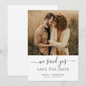 Rustic Boho Photo Wedding  Save The Date (Voorkant / Achterkant)