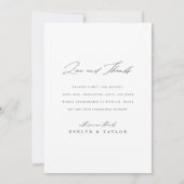 Rustic Boho Photo Wedding Thank You Card W Note Bedankkaart (Achterkant)