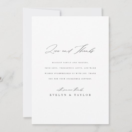 Rustic Boho Photo Wedding Thank You Card W Note Bedankkaart (Achterkant)