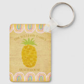 Rustic Boho Pineapple Sleutelhanger (Achterkant)