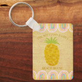 Rustic Boho Pineapple Sleutelhanger (Voorkant)