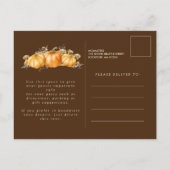 Rustic Boho Pompoen Herfst 19e Verjaardag Party Uitnodiging Briefkaart (Achterkant)