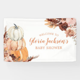 Rustic Boho Pumpkin Baby shower Grote banner