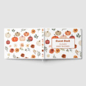 Rustic Boho Pumpkin Baby shower Guest Book Gastenboek (Volledig)