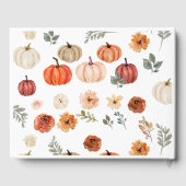 Rustic Boho Pumpkin Baby shower Guest Book Gastenboek (Achterkant)