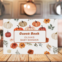 Rustic Boho Pumpkin Baby shower Guest Book Gastenboek