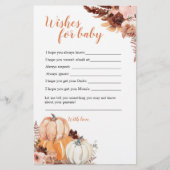 Rustic Boho Pumpkin-douche wenst Baby (Voorkant)