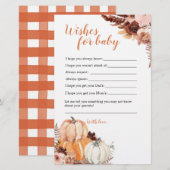 Rustic Boho Pumpkin-douche wenst Baby (Voorkant / Achterkant)
