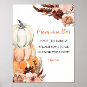 Rustic Boho Pumpkin Game Momosa Bar Poster (Voorkant)