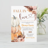 Rustic Boho Pumpkin Herfst in Love Baby shower Kaart (Staand voorkant)
