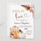 Rustic Boho Pumpkin Herfst in Love Engagement Part Kaart (Voorkant)