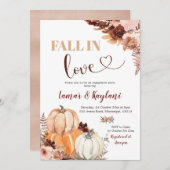 Rustic Boho Pumpkin Herfst in Love Engagement Part Kaart (Voorkant / Achterkant)