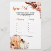 Rustic Boho Pumpkin Hoe oud waren de ouders? (Voorkant)