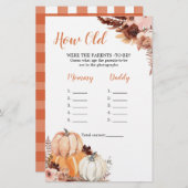 Rustic Boho Pumpkin Hoe oud waren de ouders? (Voorkant / Achterkant)