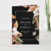 Rustic Boho Pumpkin Photo QR Code Black Wedding (Voorkant)