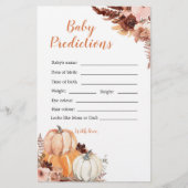 Rustic Boho Pumpkin Shower Baby Prediction (Voorkant)