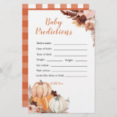 Rustic Boho Pumpkin Shower Baby Prediction (Voorkant / Achterkant)