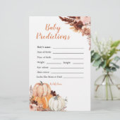 Rustic Boho Pumpkin Shower Baby Prediction (Staand voorkant)