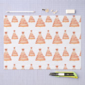 Rustic Boho Red Cinnamon Stick kerstboomreep Tissuepapier (Craft)