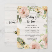 Rustic BOHO Roze bloemen mammie tot bijenschoen Kaart (Voorkant / Achterkant)